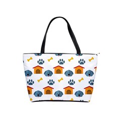 Bone House Face Dog Shoulder Handbags by Mariart