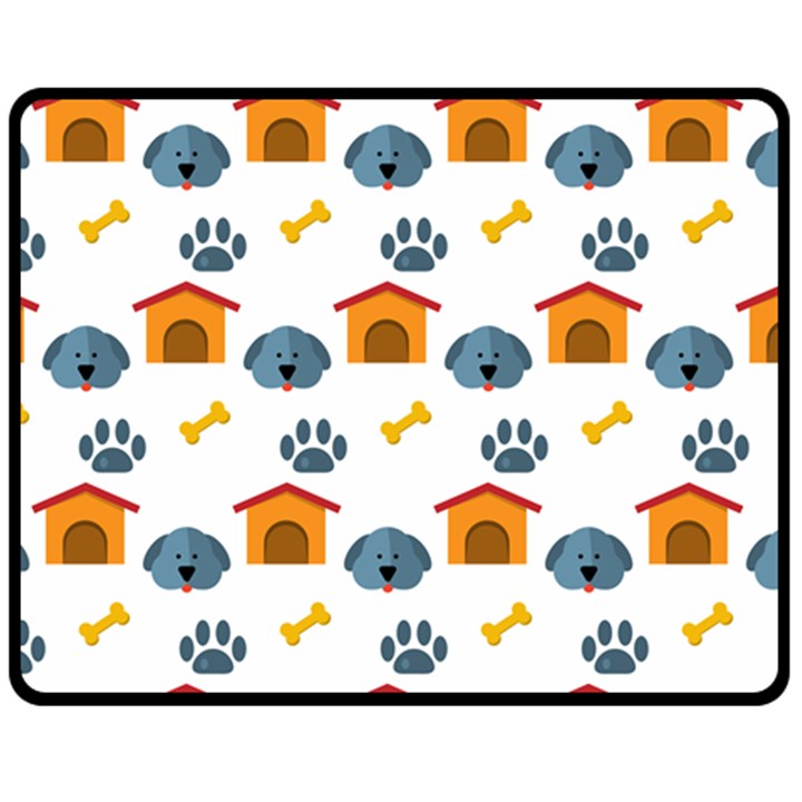 Bone House Face Dog Fleece Blanket (Medium) 