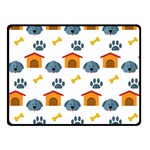 Bone House Face Dog Fleece Blanket (Small) 50 x40  Blanket Front