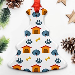 Bone House Face Dog Christmas Tree Ornament (two Sides) by Mariart