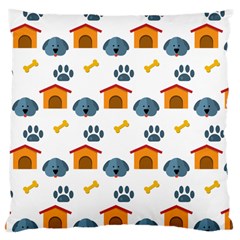 Bone House Face Dog Large Cushion Case (one Side) by Mariart