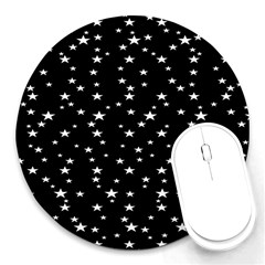 Black Star Space Round Mousepads