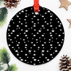 Black Star Space Ornament (round) by Mariart