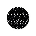 Black Star Space Rubber Coaster (Round)  Front