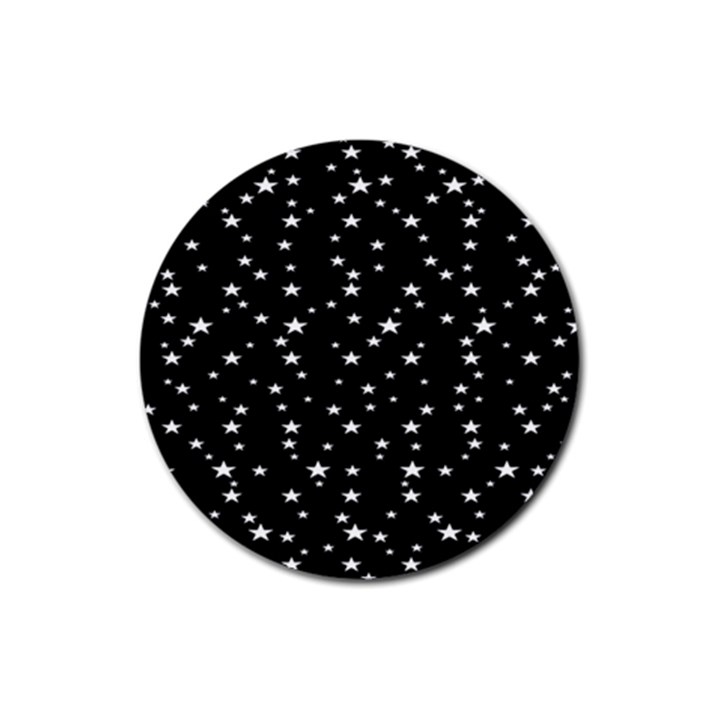 Black Star Space Rubber Coaster (Round) 