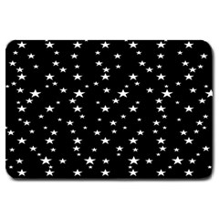 Black Star Space Large Doormat  by Mariart