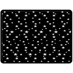 Black Star Space Double Sided Fleece Blanket (Large)  80 x60  Blanket Front