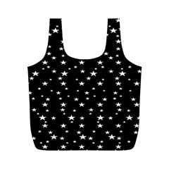 Black Star Space Full Print Recycle Bags (m)  by Mariart