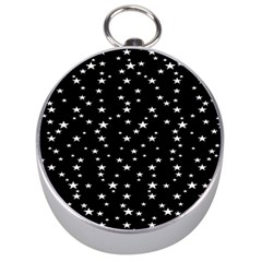 Black Star Space Silver Compasses by Mariart