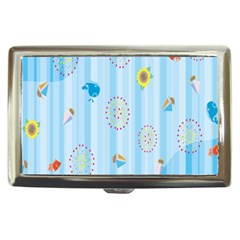 Animals Whale Sunflower Ship Flower Floral Sea Beach Blue Fish Cigarette Money Cases by Mariart