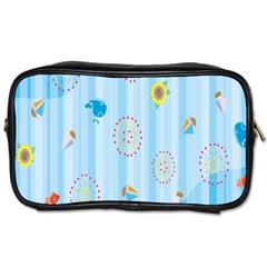 Animals Whale Sunflower Ship Flower Floral Sea Beach Blue Fish Toiletries Bags by Mariart