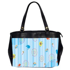 Animals Whale Sunflower Ship Flower Floral Sea Beach Blue Fish Office Handbags (2 Sides)  by Mariart