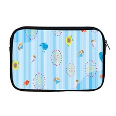 Animals Whale Sunflower Ship Flower Floral Sea Beach Blue Fish Apple Macbook Pro 17  Zipper Case by Mariart