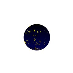 Blue Star Space Galaxy Light Night 1  Mini Magnets by Mariart