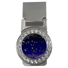 Blue Star Space Galaxy Light Night Money Clips (cz)  by Mariart