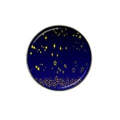 Blue Star Space Galaxy Light Night Hat Clip Ball Marker (4 Pack) by Mariart