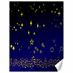 Blue Star Space Galaxy Light Night Canvas 12  X 16   by Mariart