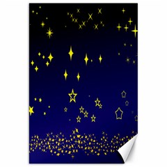 Blue Star Space Galaxy Light Night Canvas 20  X 30   by Mariart