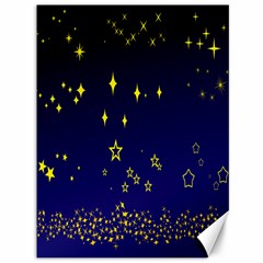 Blue Star Space Galaxy Light Night Canvas 36  X 48   by Mariart