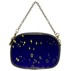 Blue Star Space Galaxy Light Night Chain Purses (two Sides)  by Mariart