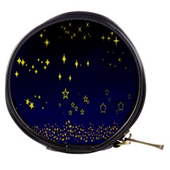 Blue Star Space Galaxy Light Night Mini Makeup Bags by Mariart