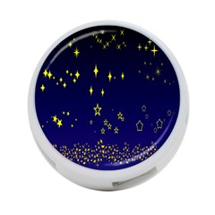 Blue Star Space Galaxy Light Night 4-port Usb Hub (two Sides)  by Mariart