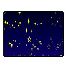 Blue Star Space Galaxy Light Night Fleece Blanket (small) by Mariart