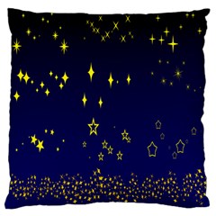 Blue Star Space Galaxy Light Night Standard Flano Cushion Case (one Side) by Mariart