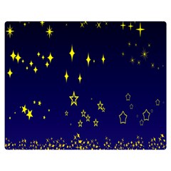 Blue Star Space Galaxy Light Night Double Sided Flano Blanket (medium)  by Mariart