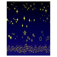 Blue Star Space Galaxy Light Night Drawstring Bag (small)