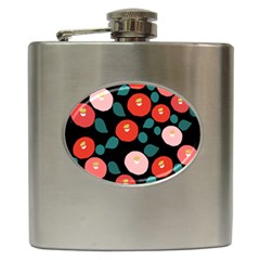 Candy Sugar Red Pink Blue Black Circle Hip Flask (6 Oz) by Mariart