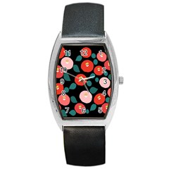 Candy Sugar Red Pink Blue Black Circle Barrel Style Metal Watch by Mariart