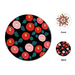 Candy Sugar Red Pink Blue Black Circle Playing Cards (round) 