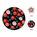 Candy Sugar Red Pink Blue Black Circle Playing Cards (Round)  Front