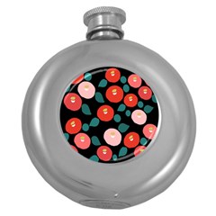 Candy Sugar Red Pink Blue Black Circle Round Hip Flask (5 Oz) by Mariart