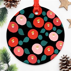 Candy Sugar Red Pink Blue Black Circle Round Ornament (two Sides) by Mariart