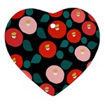 Candy Sugar Red Pink Blue Black Circle Heart Ornament (Two Sides) Back