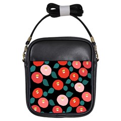 Candy Sugar Red Pink Blue Black Circle Girls Sling Bags by Mariart