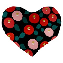 Candy Sugar Red Pink Blue Black Circle Large 19  Premium Heart Shape Cushions by Mariart