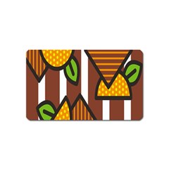 Chocolate Lime Brown Circle Line Plaid Polka Dot Orange Green White Magnet (name Card) by Mariart