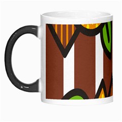 Chocolate Lime Brown Circle Line Plaid Polka Dot Orange Green White Morph Mugs by Mariart