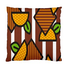 Chocolate Lime Brown Circle Line Plaid Polka Dot Orange Green White Standard Cushion Case (two Sides) by Mariart