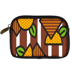 Chocolate Lime Brown Circle Line Plaid Polka Dot Orange Green White Digital Camera Cases by Mariart