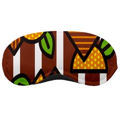 Chocolate Lime Brown Circle Line Plaid Polka Dot Orange Green White Sleeping Masks by Mariart