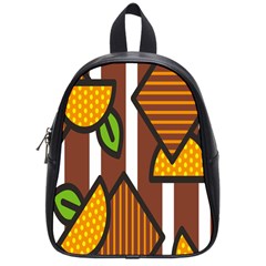 Chocolate Lime Brown Circle Line Plaid Polka Dot Orange Green White School Bags (small)  by Mariart