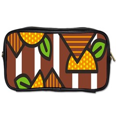 Chocolate Lime Brown Circle Line Plaid Polka Dot Orange Green White Toiletries Bags 2-side by Mariart