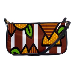 Chocolate Lime Brown Circle Line Plaid Polka Dot Orange Green White Shoulder Clutch Bags by Mariart