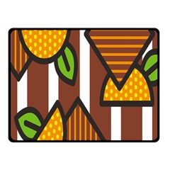 Chocolate Lime Brown Circle Line Plaid Polka Dot Orange Green White Fleece Blanket (small) by Mariart