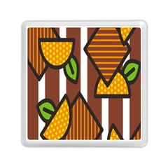 Chocolate Lime Brown Circle Line Plaid Polka Dot Orange Green White Memory Card Reader (square)  by Mariart