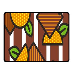 Chocolate Lime Brown Circle Line Plaid Polka Dot Orange Green White Double Sided Fleece Blanket (small)  by Mariart